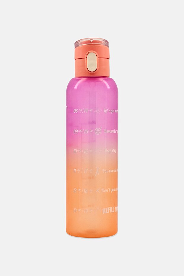 Plastic Motivation Water Bottle 750 ml, Multicolor