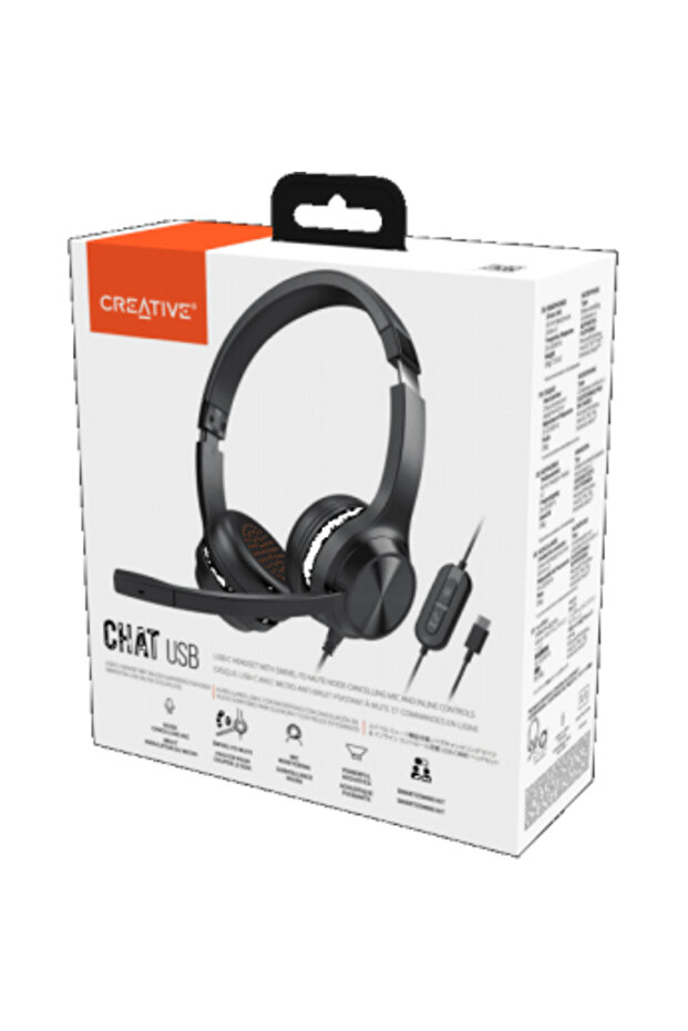 Căști Chat USB, Negru - 1
