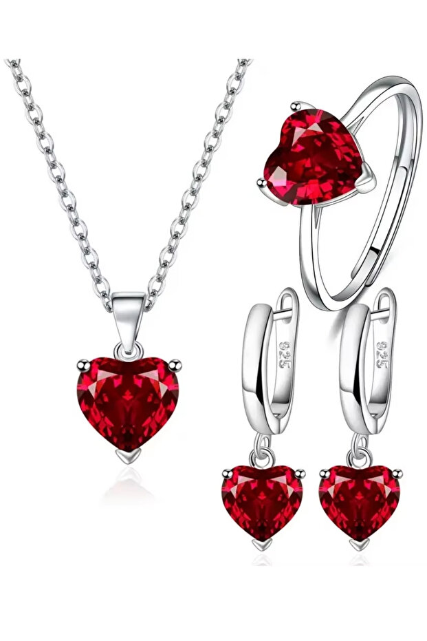Necklace Earring Ring Set - 1