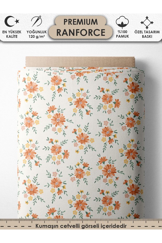 100% Cotton Ranforce Fabric 100X240 cm 120 G/M² Digital Printing Premium Patchwork and Sewing