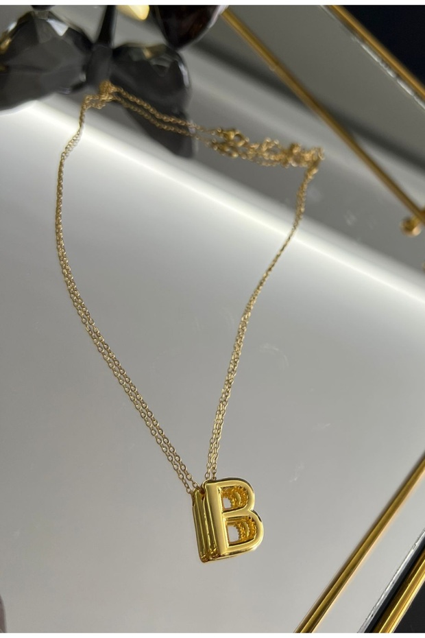 Çelik Bubble Harf Kolye - 1