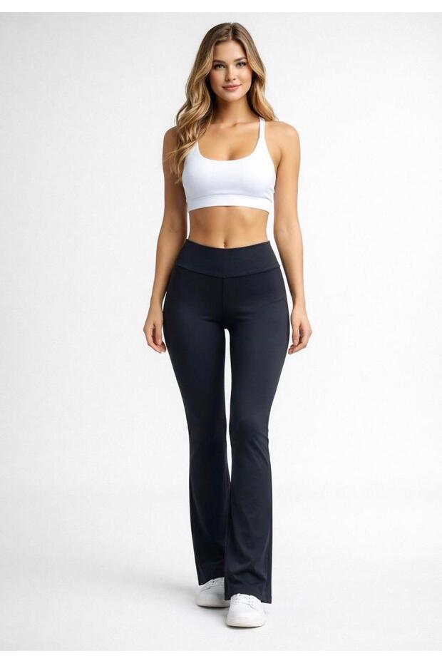 Women's Flared Fitness Fabric Sports Leggings
