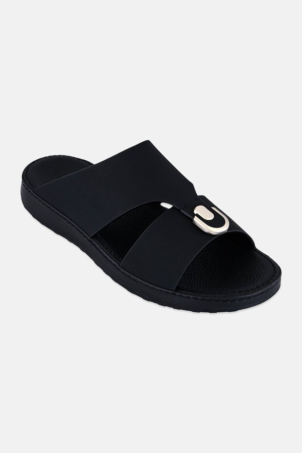 Men Slip On Arabic Sandals, Black
