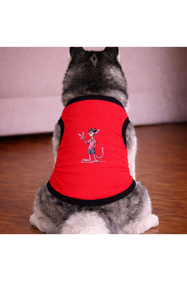Red Pink Dog Tshirt Dog Outfit (100% Cotton Combed Cotton) Small and Large Breeds
