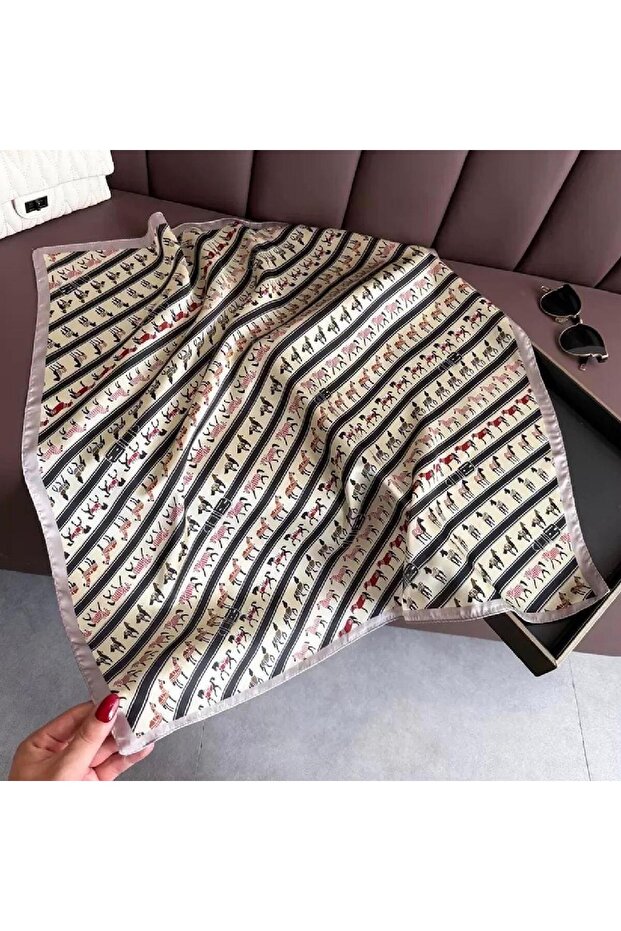 شال وشاح منقوش 70x70