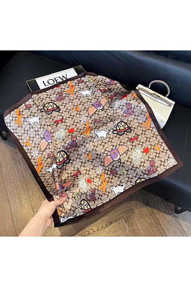 Eșarfă cu model 70x70 - 1