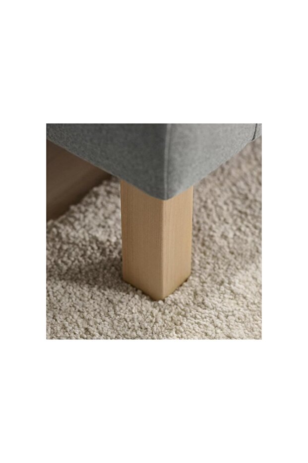 3'lü kanepe , gri, ahşap - 3