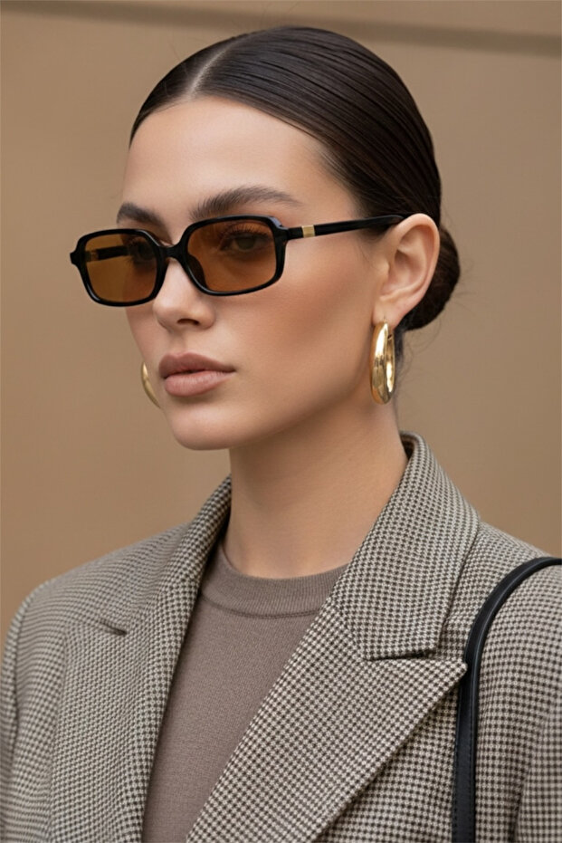 Sinaki Black Brown Women's Sunglasses
