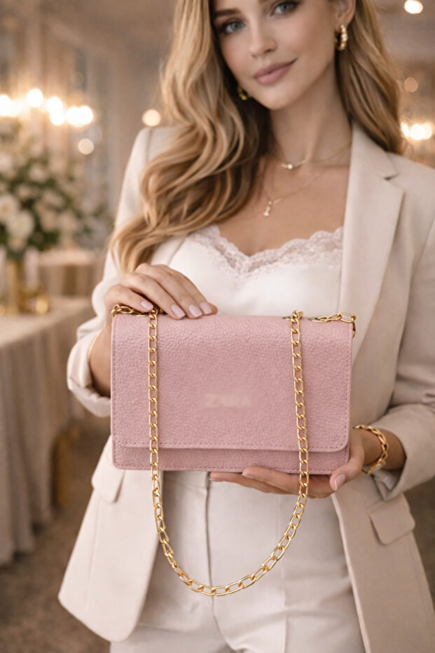 Şık Pembe Çanta - 1