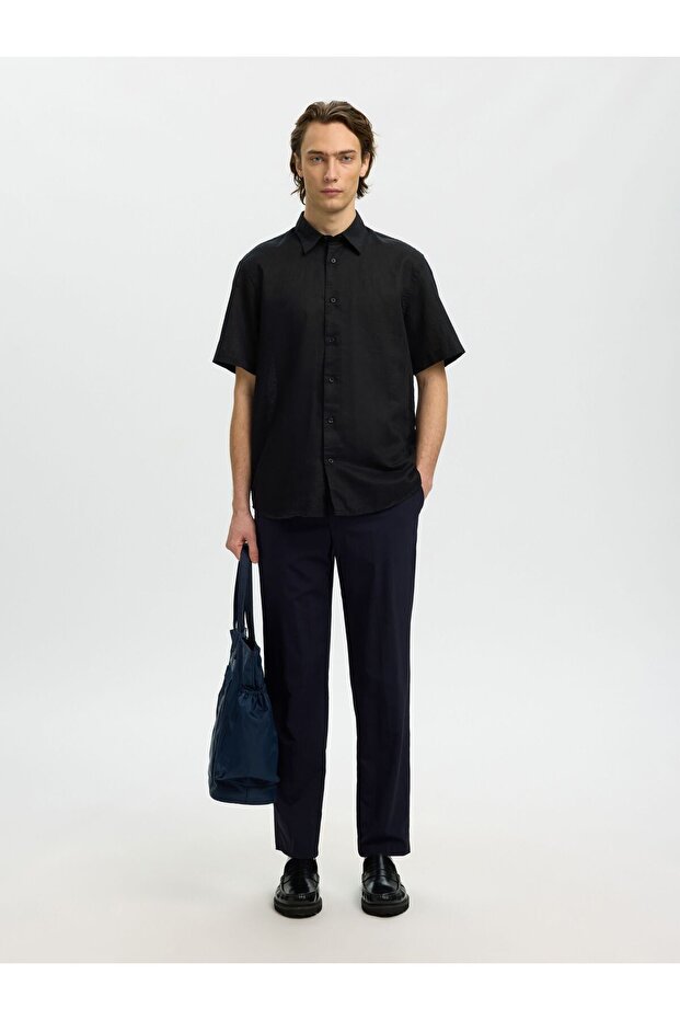 Bluse aus Leinengemisch Regular Fit - 6