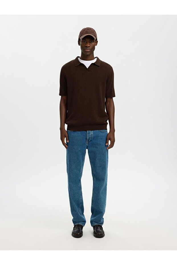 Polohemd aus Strick Kurzarm - 6