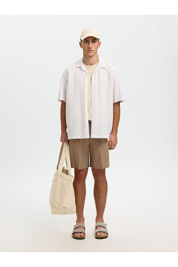 Shorts aus Leinengemisch Regular Fit - 6