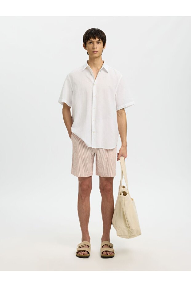 Bluse aus Leinengemisch Regular Fit - 4