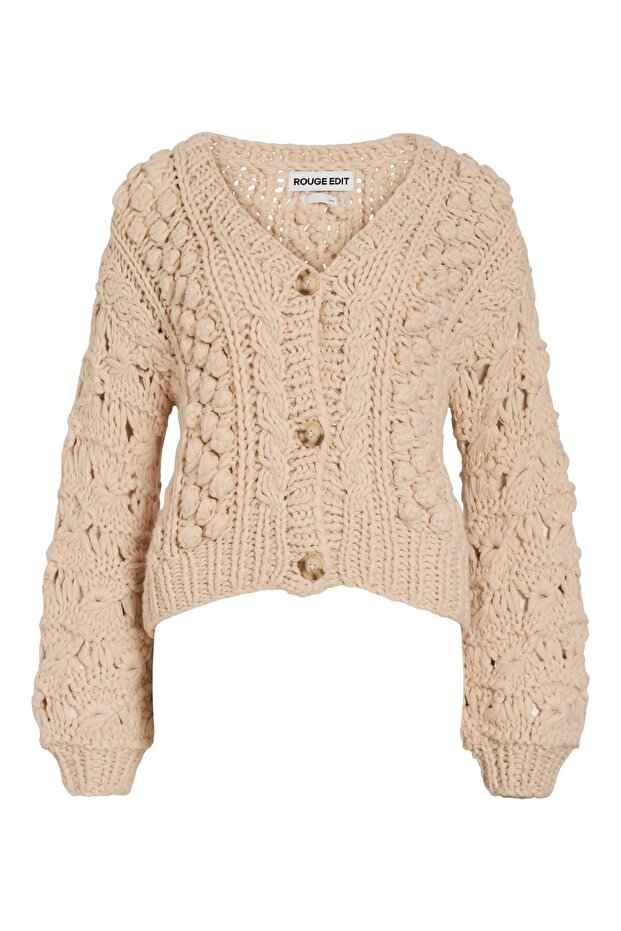 Strickjacke V-Ausschnitt - 2