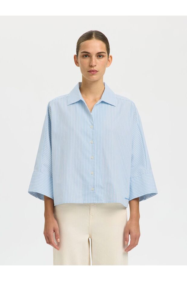 Hemd mit 3/4 Ärmeln Oversized - 1