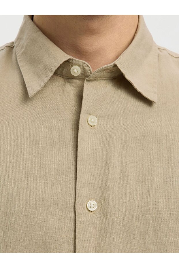 Bluse aus Leinengemisch Regular Fit - 5