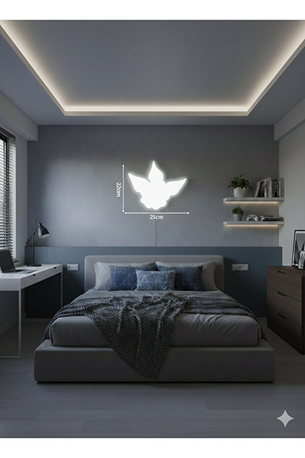 مصباح حائط LED على شكل طائر 22x25x5