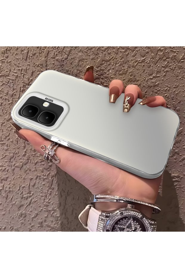 Silicone Edge Hard Back Anti Fall Phone Case Compatible with Infinix Smart 10