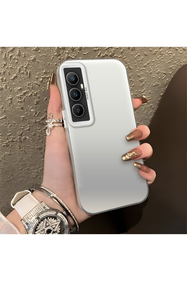 Realme C65 Compatible Silicone Edge Hard Back Anti-Fall Phone Case