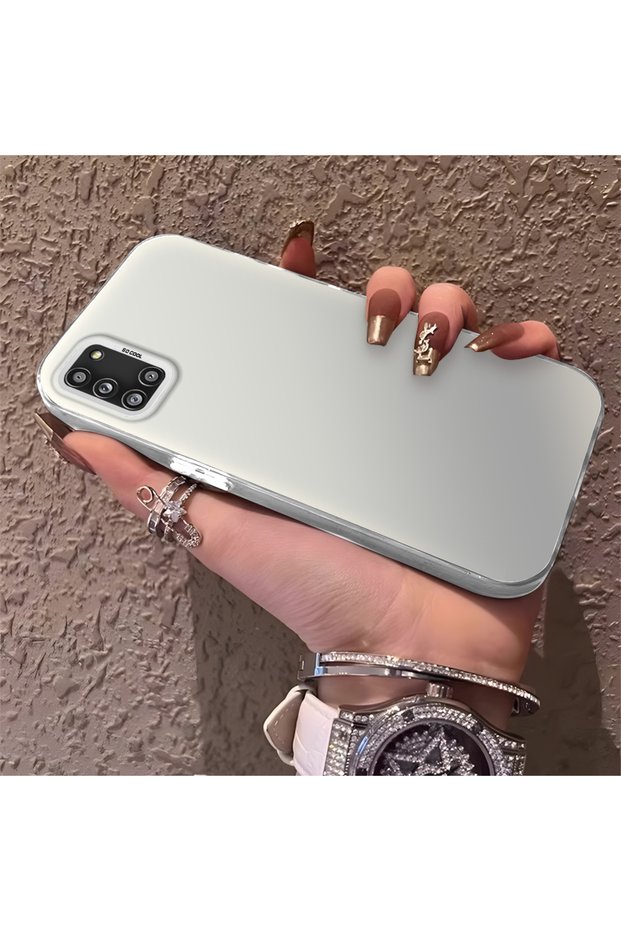 Silicone Edge Hard Back Anti Fall Phone Case Compatible with Samsung Galaxy A31