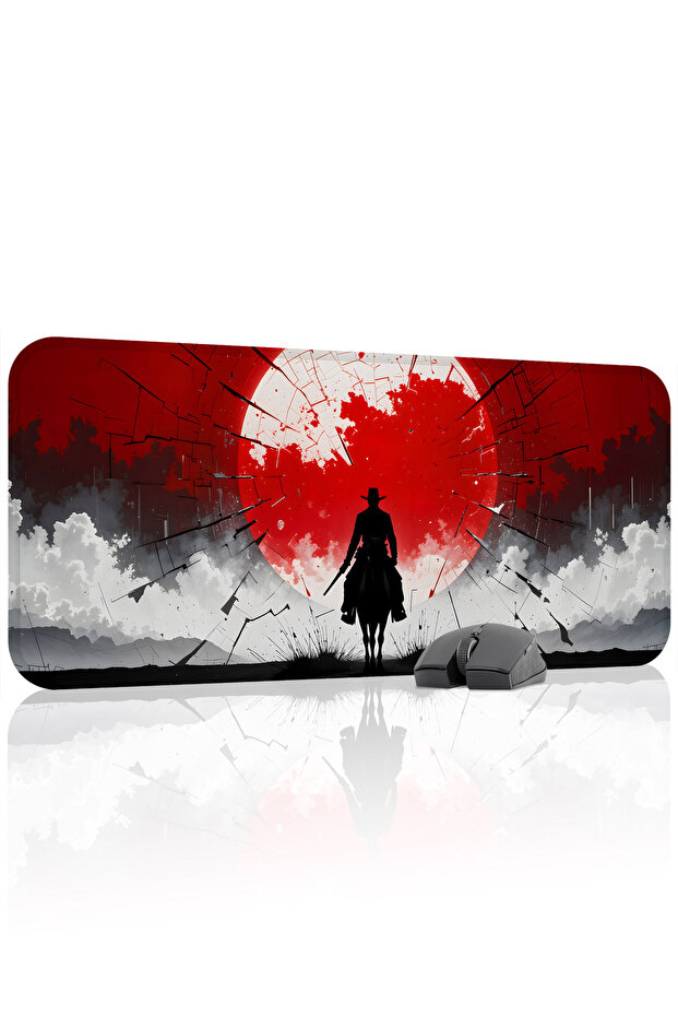 لوحة ماوس الألعاب المطاطية المخيطة Red Dead Redemption 2 V5 - 70x30 XL Gaming Mouse Pad