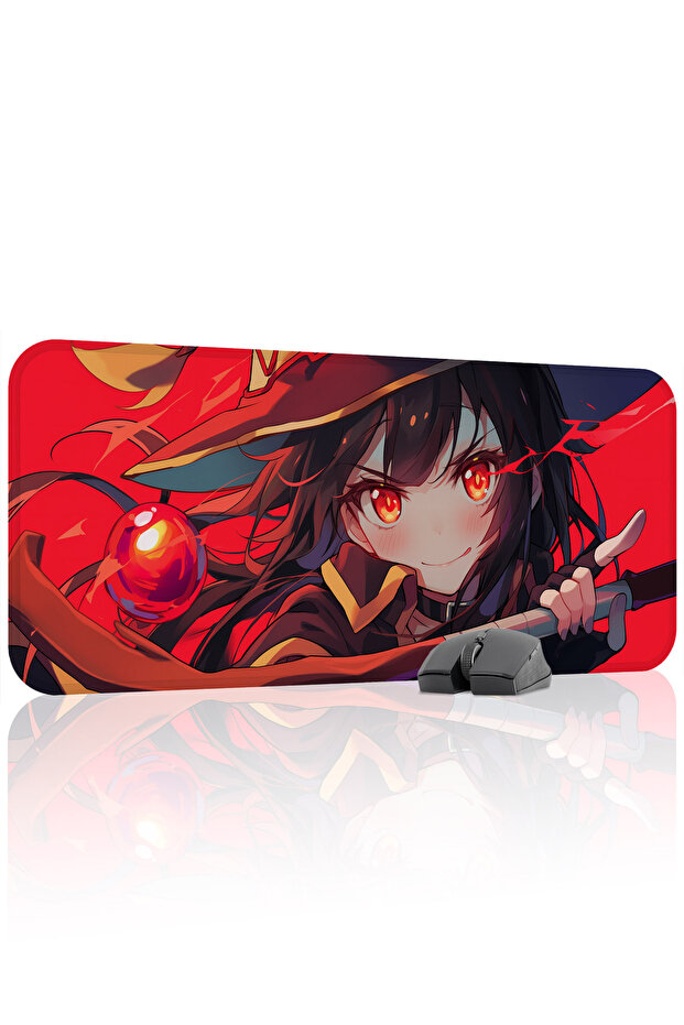 Konosuba Non-Slip Stitched Rubber Gaming Mousepad V4 - 70X30 XL Gaming Mouse Pad Mouse Mat