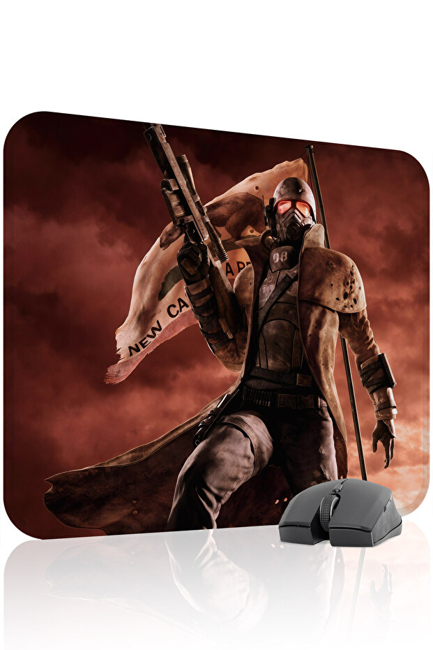 لوحة ماوس الألعاب المطاطية المخيطة Fallout مانع للانزلاق V3 - 48X40 XL Gaming Mouse Pad