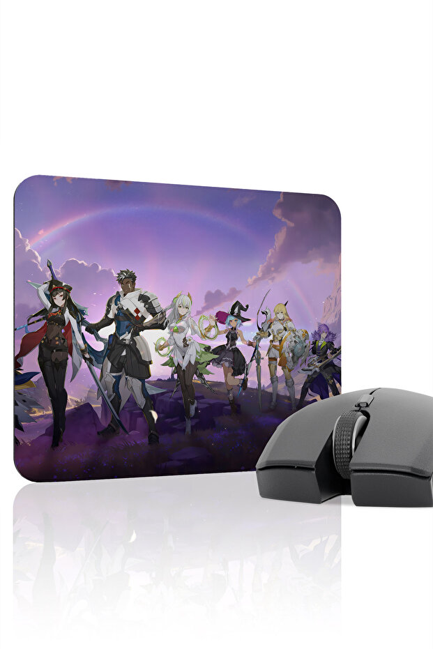 لوحة ماوس ألعاب مطاطية مخيطة من Blue Protocol Star Resonance V1 - 22X18 Gaming Mouse Pad
