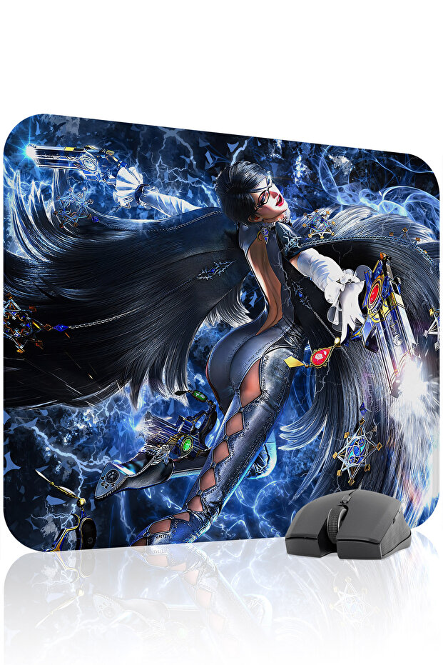 لوحة ماوس للألعاب من Bayonetta مانع للانزلاق مصنوعة من المطاط المخيط V5 - 48X40 XL