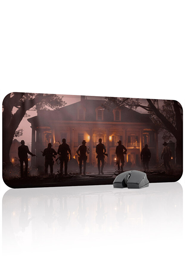 لوحة ماوس الألعاب المطاطية المخيطة Red Dead Redemption 2 V4 - 70x30 XL Gaming Mouse Pad