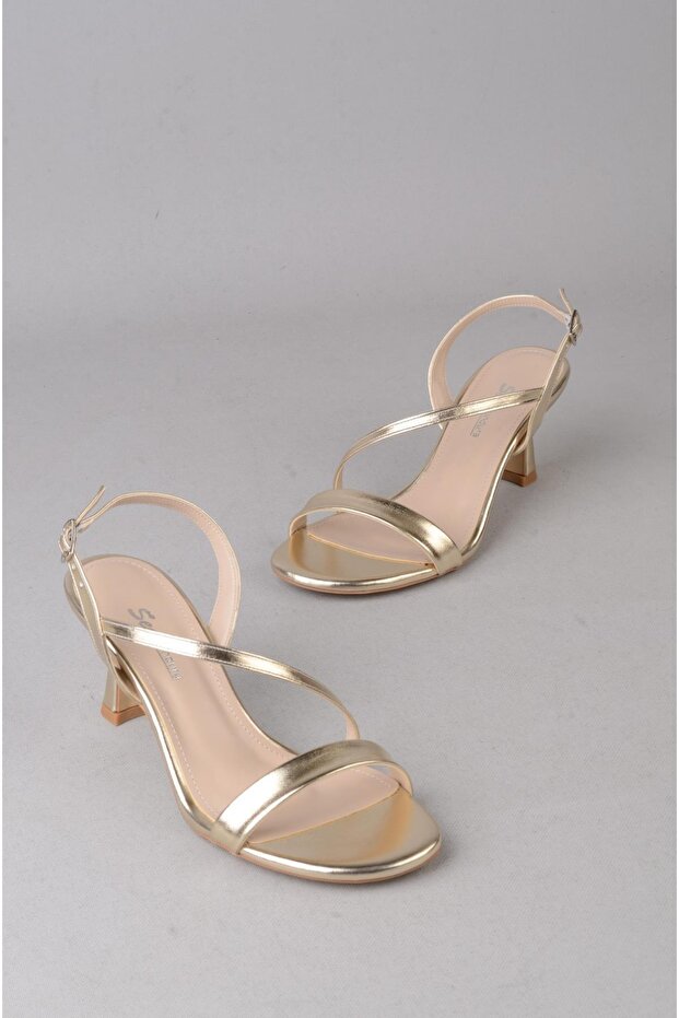 Seç y200 strappy heel shoe (heel: 7.5cm) gold