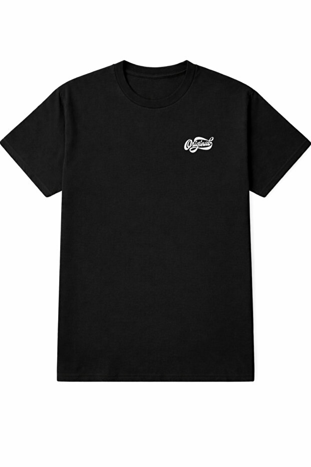 Unisex Crew Neck T-Shirt with Original Text, Comfortable Fit, Cotton Pieces, Printed Oversized T-Shirt