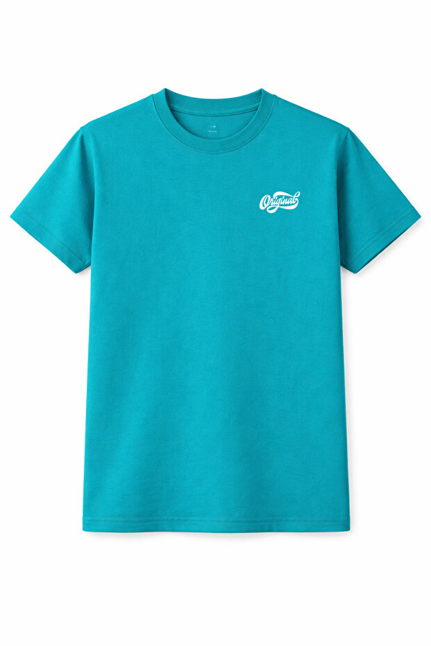 Unisex Crew Neck T-Shirt with Original Text, Comfortable Fit, Cotton Pieces, Printed Oversized T-Shirt
