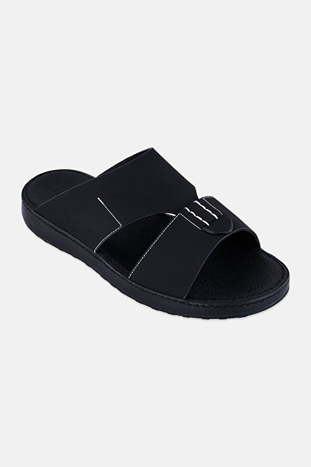 Men Slip On Arabic Sandals, Black