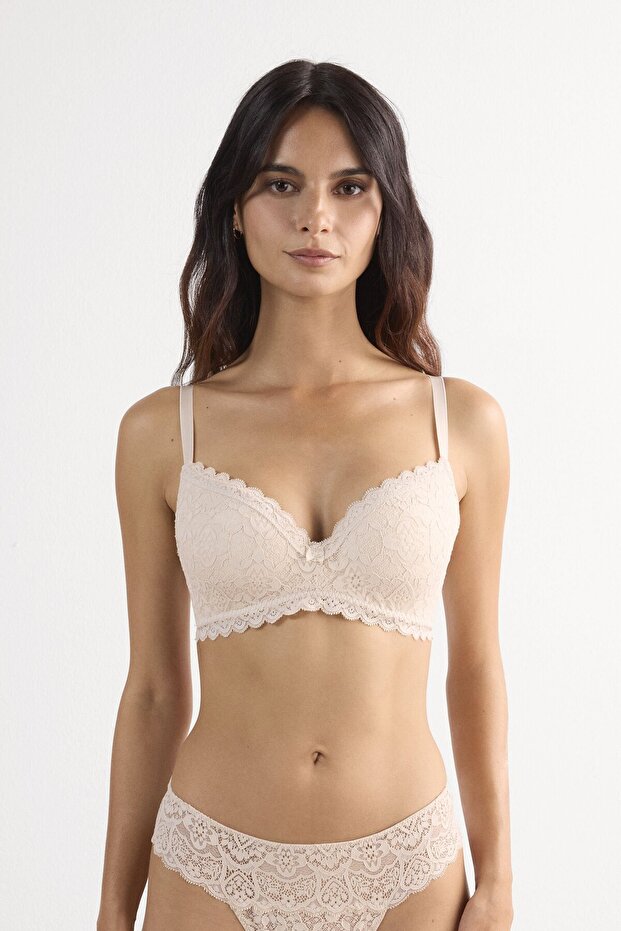 Adele Lace Triangle Bra - 1