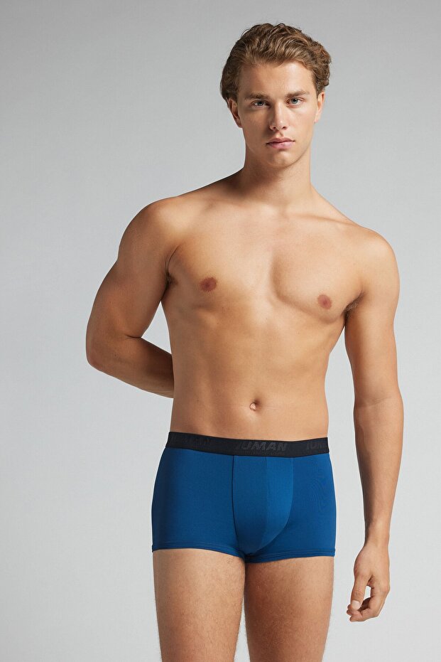 بوكسر من الألياف الدقيقة مع شعار - 2