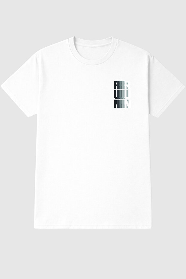 Unisex Oversized T-Shirt 100% Cotton Run Printed T-Shirt Crew Neck Casual Relaxed Fit