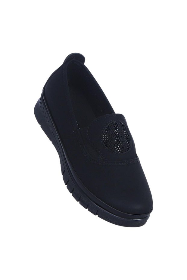 Alens A8 Nubuck Black Women's Casual Ballet Flats Shoes