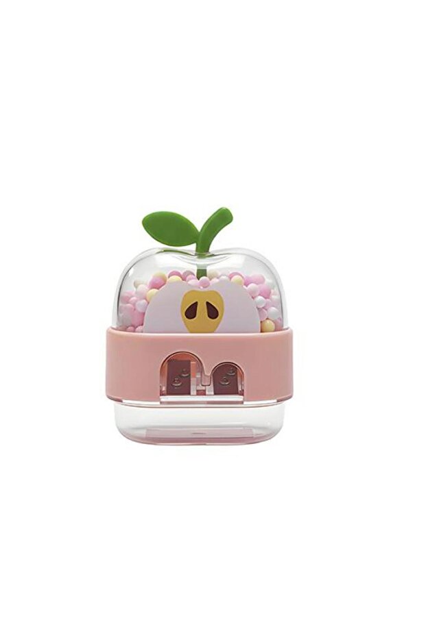 Pastel Strapple Double Blade Pencil Sharpener with Container