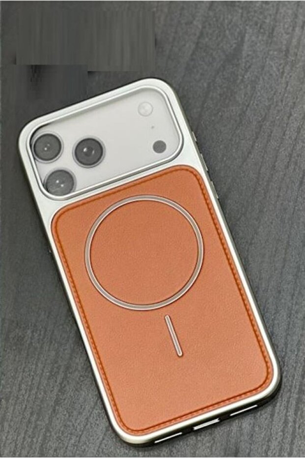 Premium Leather iPh 17 Pro Max Case, Magnetic Wireless Charging Compatible, Shock Protection