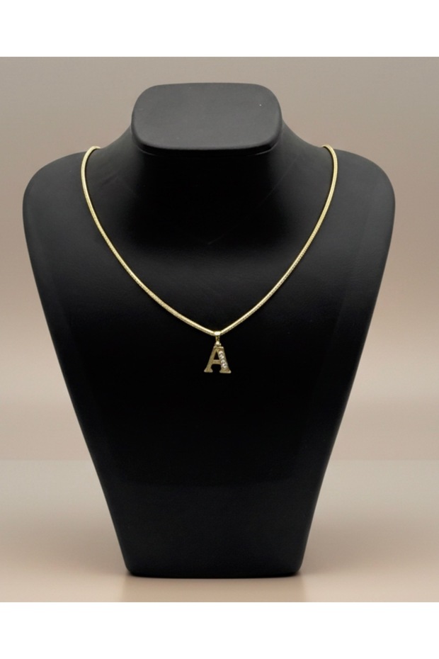 Xuping Snake Back Chain a Letter Pendant with Zircon Stone Vip Series