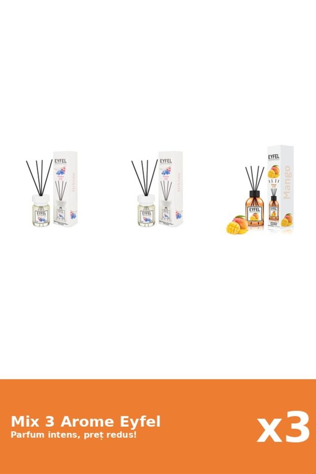 Set 3 Mix Eyfel: 1x Mango, 2x Orhidee
