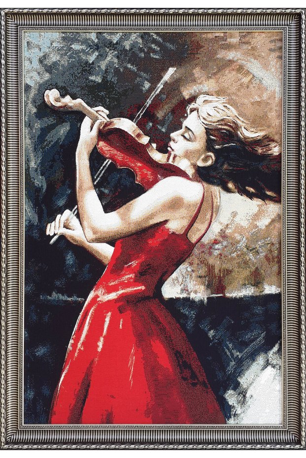 F6 Long-Lasting Tapestry Fabric - Violin, Music, Art - Conceptual Spaces, Creative Applications 80X110Cm