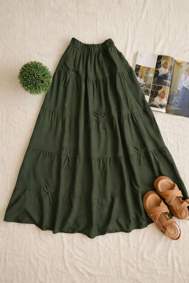 Fiyonklu kat kat etek - 2