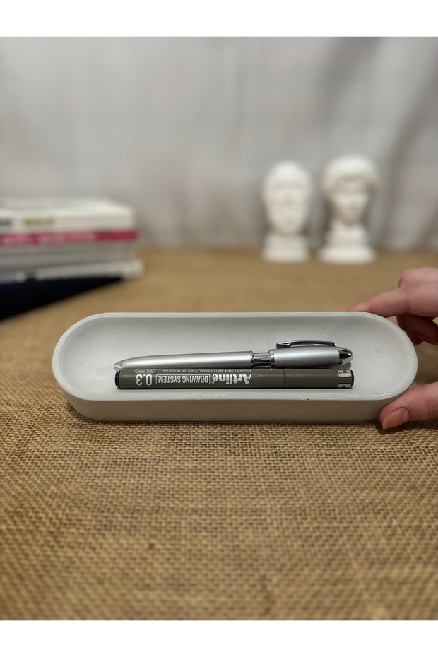 Concrete Signature Pen Holder and Desk Organizer