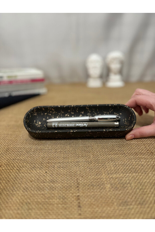 Concrete Signature Pen Holder and Desk Organizer