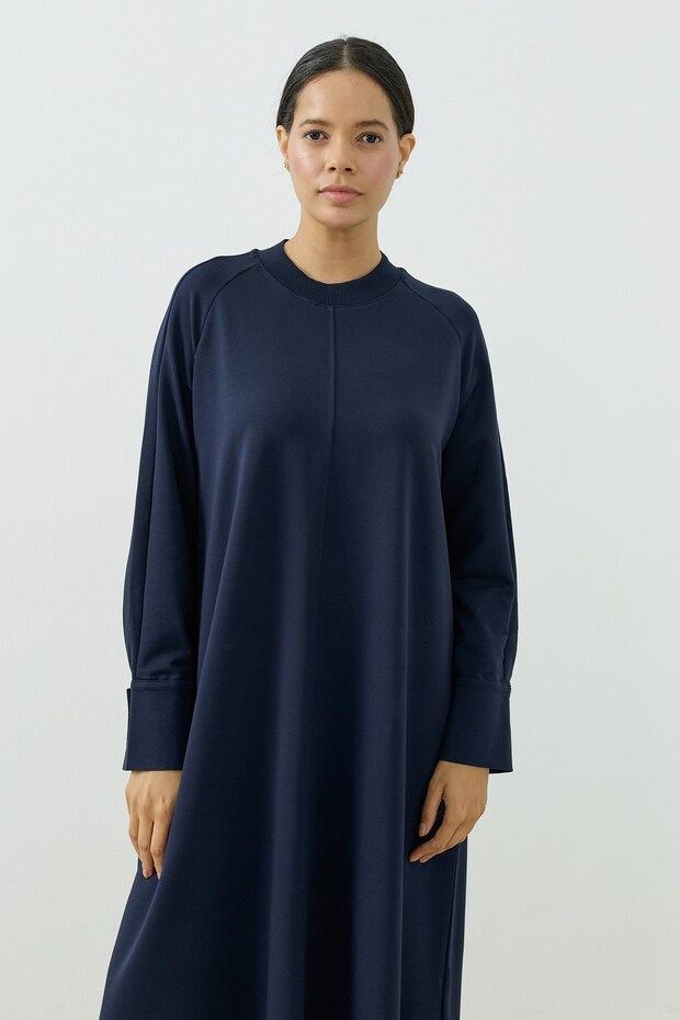 Sweatshirt Elbise Lacivert - 4