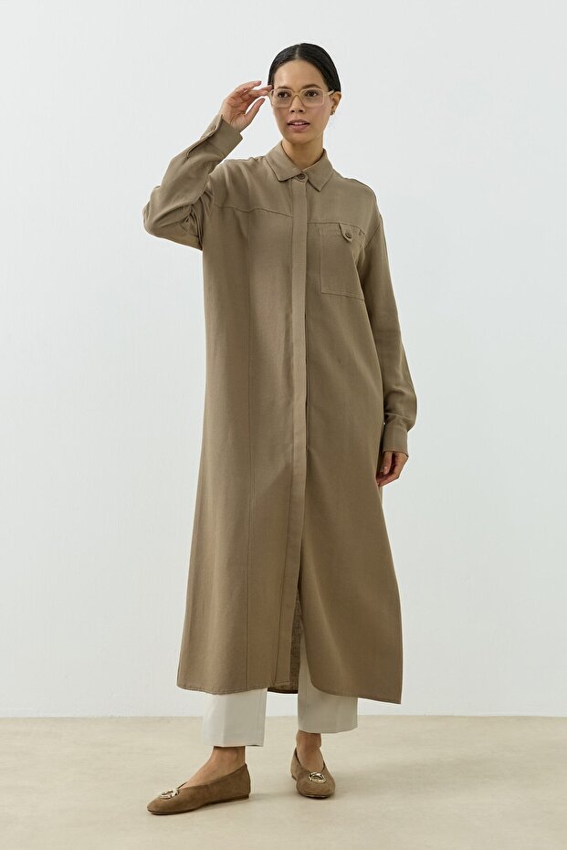 Aura Gömlek Vizon - 1