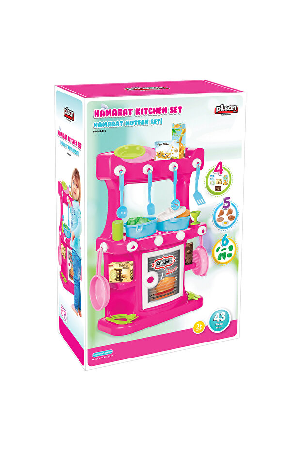 Mutfak Seti Ayaklı Pembe - 1