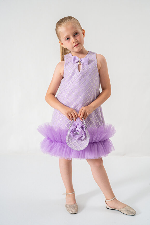 Glittery Ruffled Skirt Bag Piece Party/Birthday/Special Occasion Evening Dress